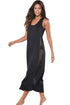 Sexy Black Mesh Side Long Cover-up